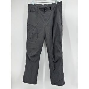 Eddie Bauer Mens Fleece Lined Tech Pants Gray Hiking Outdoor 34x30